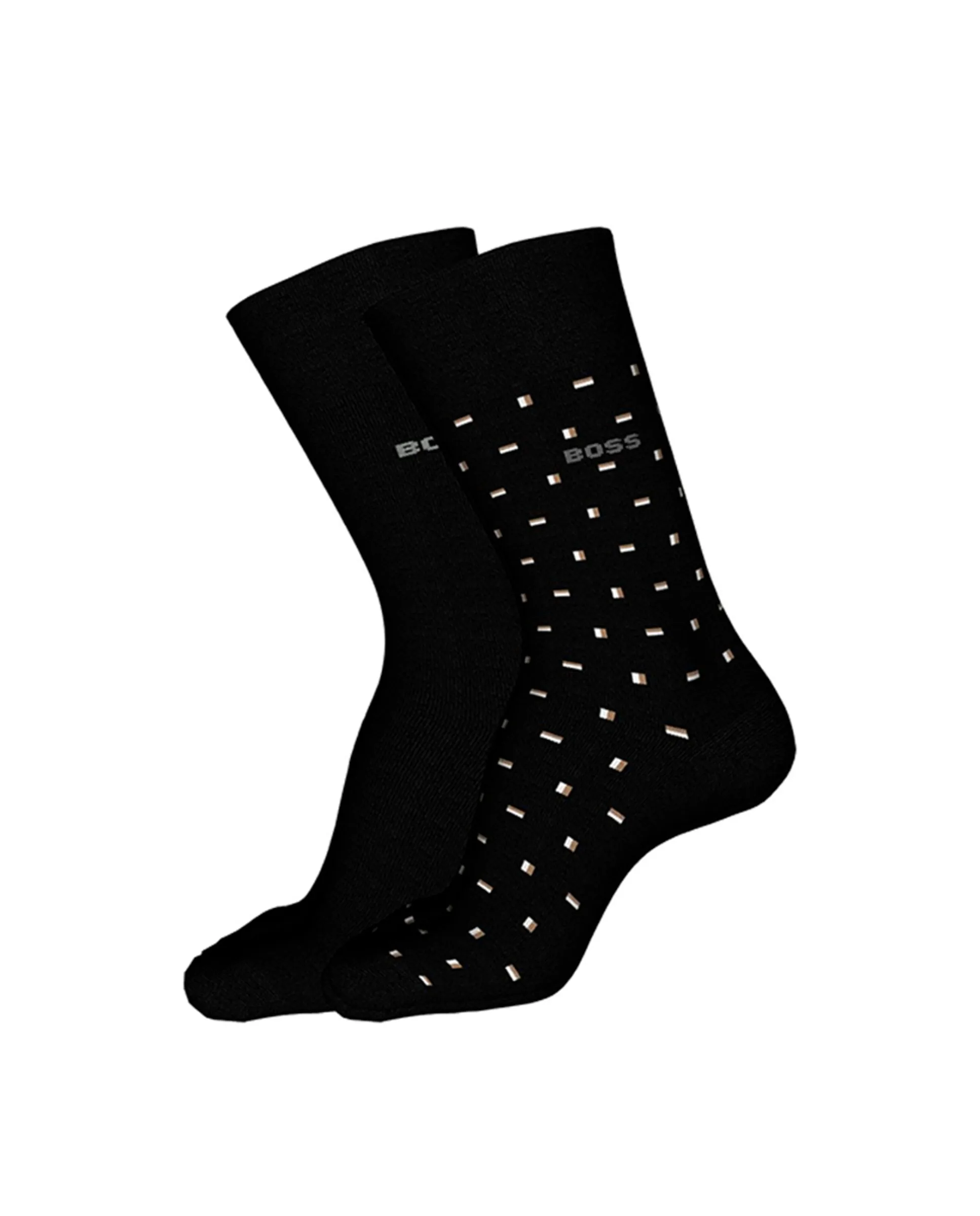 Набор из двух мужских носков, черного цвета, универсальный размер Boss
Набор из двух мужских носков, черного цвета, универсальный размер Boss