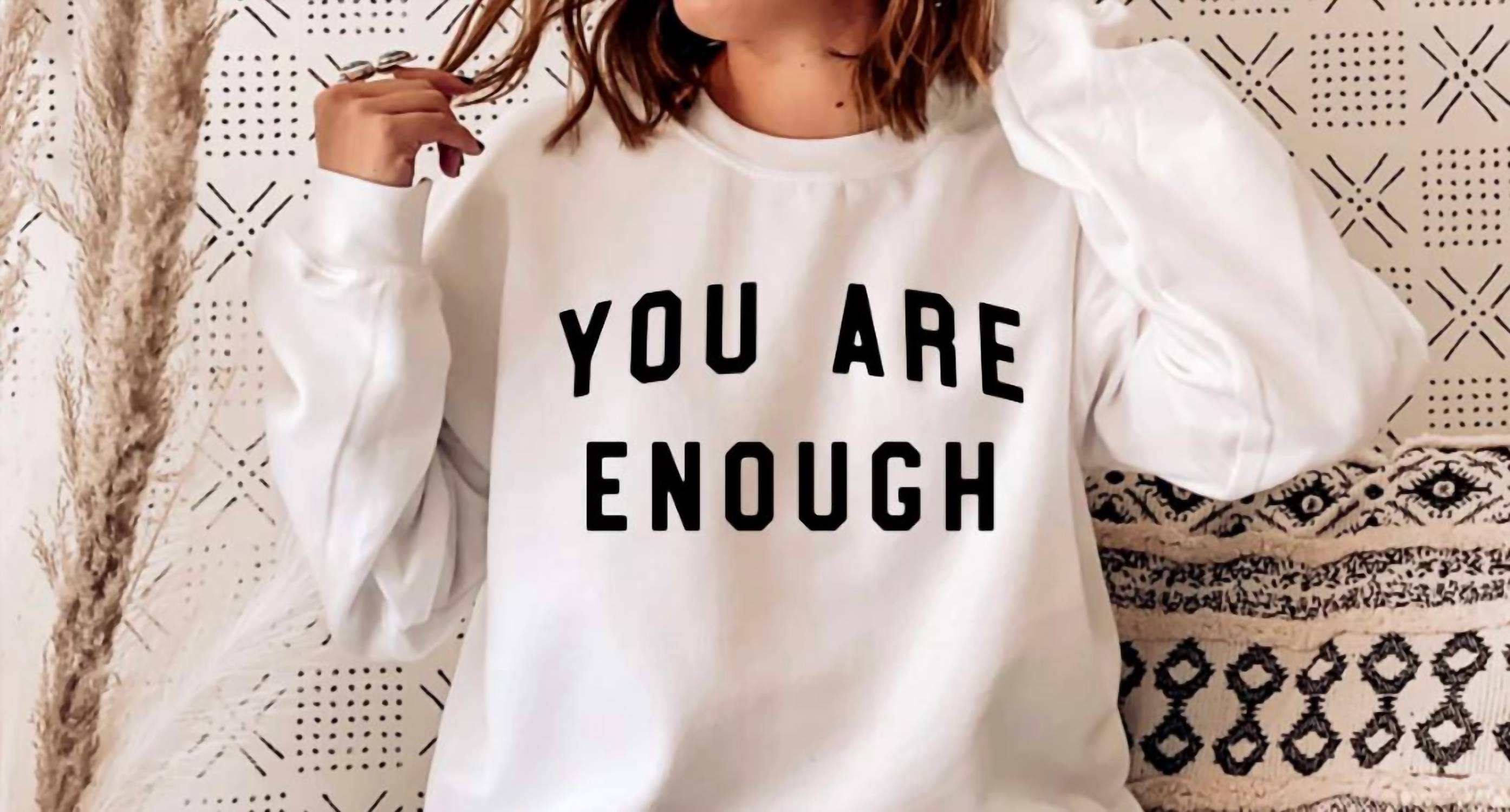 Eliza Jane Designs Белая толстовка "Ты достаточно хорош", Белый, Eliza Jane Designs Белая толстовка "Ты достаточно хорош"
Eliza Jane Designs Белая толстовка "Ты достаточно хорош", Белый, Eliza Jane Designs Белая толстовка "Ты достаточно хорош"