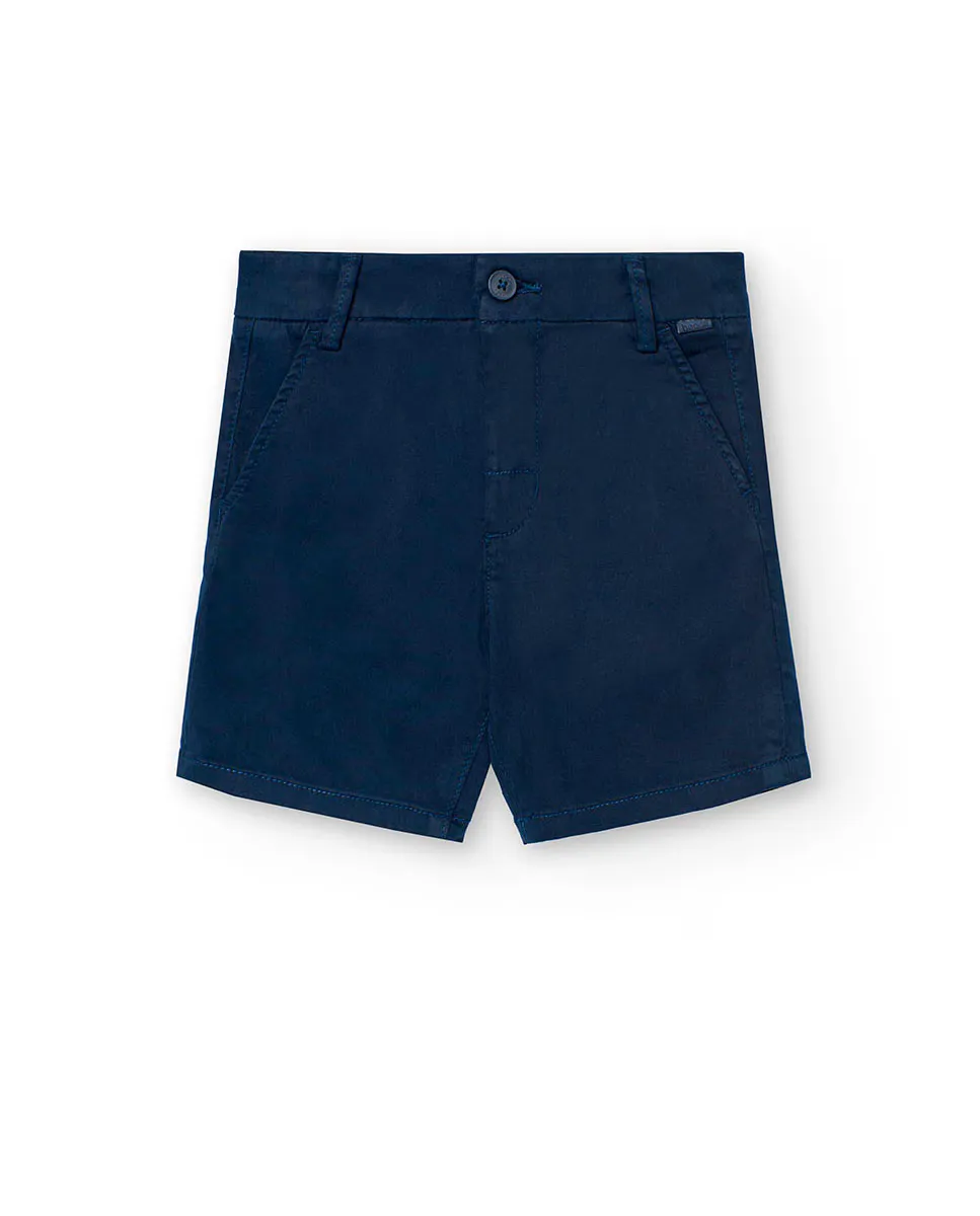 Однотонные шорты-бермуды для мальчиков с петлями для ремня на талии Boboli, тёмно-синий
Однотонные шорты-бермуды для мальчиков с петлями для ремня на талии Boboli, тёмно-синий