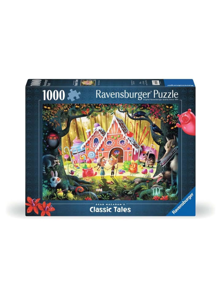 Цветной пазл Ravensburger «Гензель и Гретель» из 1000 деталей
Цветной пазл Ravensburger «Гензель и Гретель» из 1000 деталей