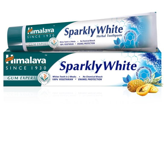 Отбеливающая зубная паста на травах, Sparkly White, 75мл Himalaya, Gum Expert
Отбеливающая зубная паста на травах, Sparkly White, 75мл Himalaya, Gum Expert