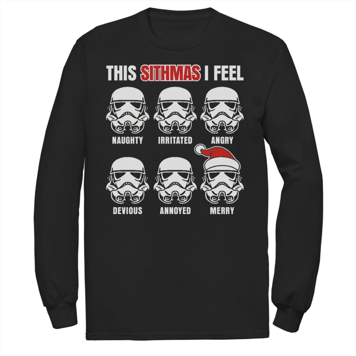 Мужская рождественская футболка Star Wars Stormtrooper Sithmas Emotions
Мужская рождественская футболка Star Wars Stormtrooper Sithmas Emotions