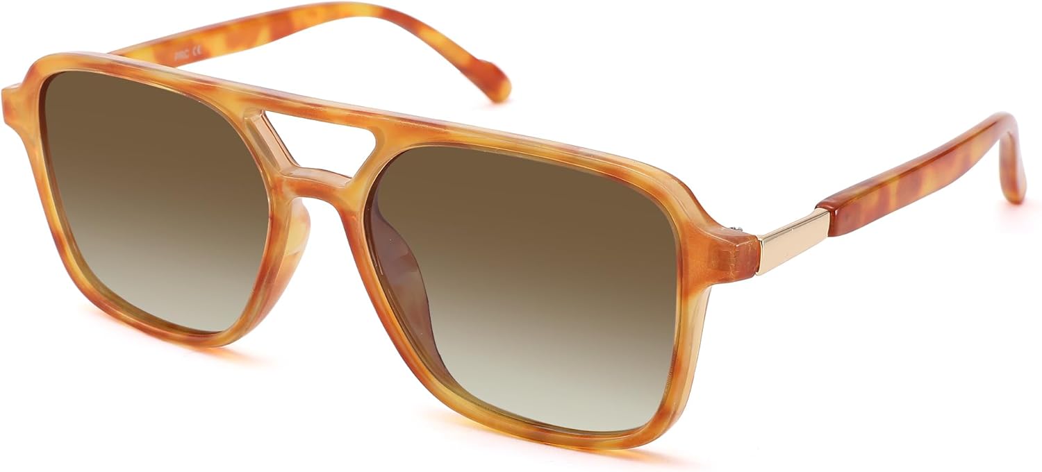 Ретро поляризованные солнцезащитные очки-авиаторы для женщин и мужчин - модные, стильные квадратные солнцезащитные очки GLARDEFE, B3 Light Leopard / Gradient Brown Lens
Ретро поляризованные солнцезащитные очки-авиаторы для женщин и мужчин - модные, стильные квадратные солнцезащитные очки GLARDEFE, B3 Light Leopard / Gradient Brown Lens