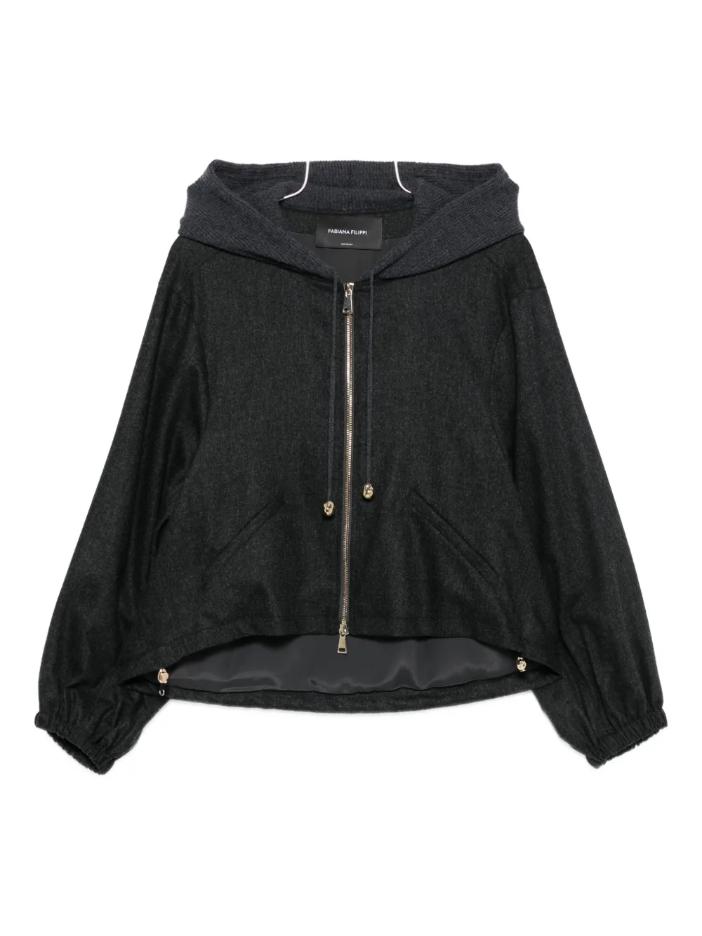Куртка с капюшоном и застежкой-молнией спереди Fabiana Filippi, черный
Куртка с капюшоном и застежкой-молнией спереди Fabiana Filippi, черный