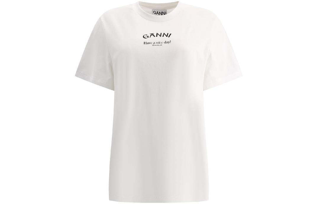 Футболка с принтом логотипа GANNI, белый
Футболка с принтом логотипа GANNI, белый