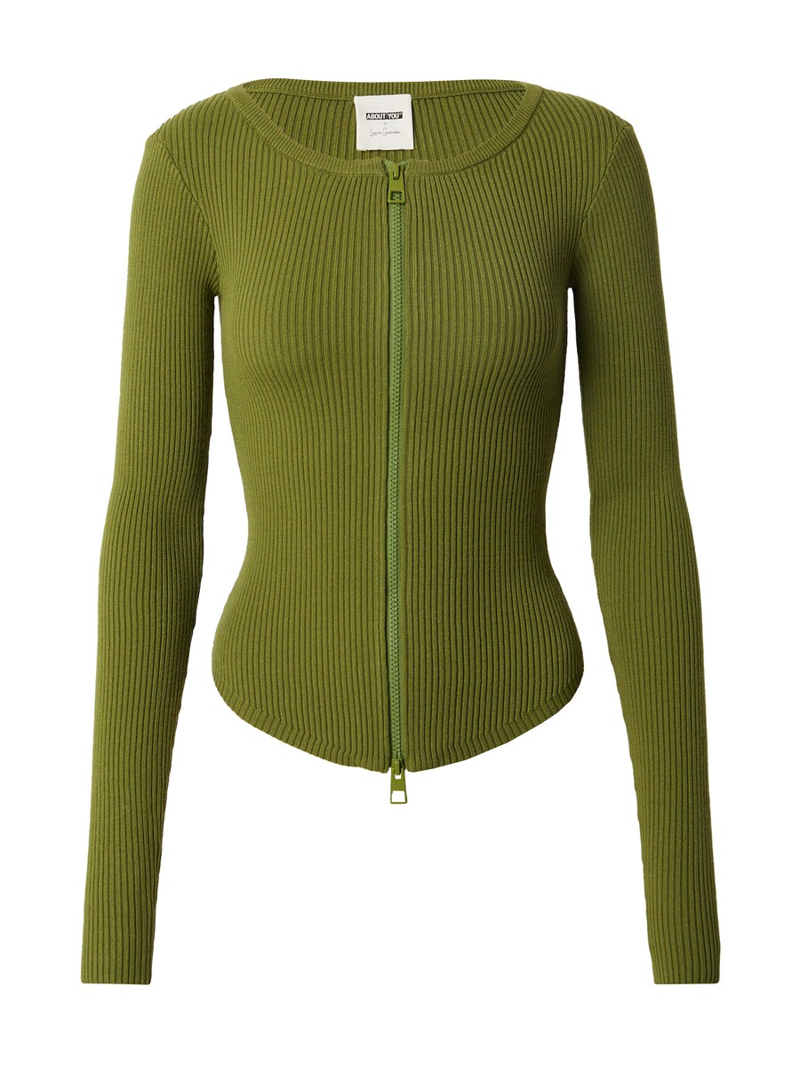 Вязаный кардиган ABOUT YOU x Laura Giurcanu, оливковый 
Вязаный кардиган ABOUT YOU x Laura Giurcanu, оливковый