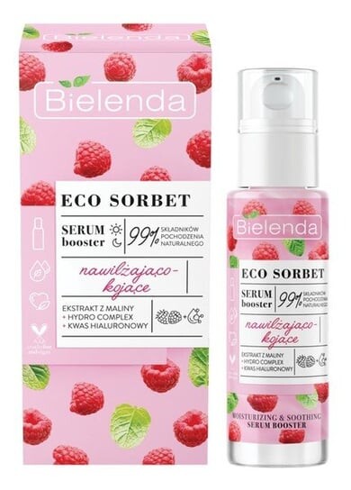 Сыворотка увлажняющая и успокаивающая бустер для лица 30мл Bielenda Eco Sorbet Malina