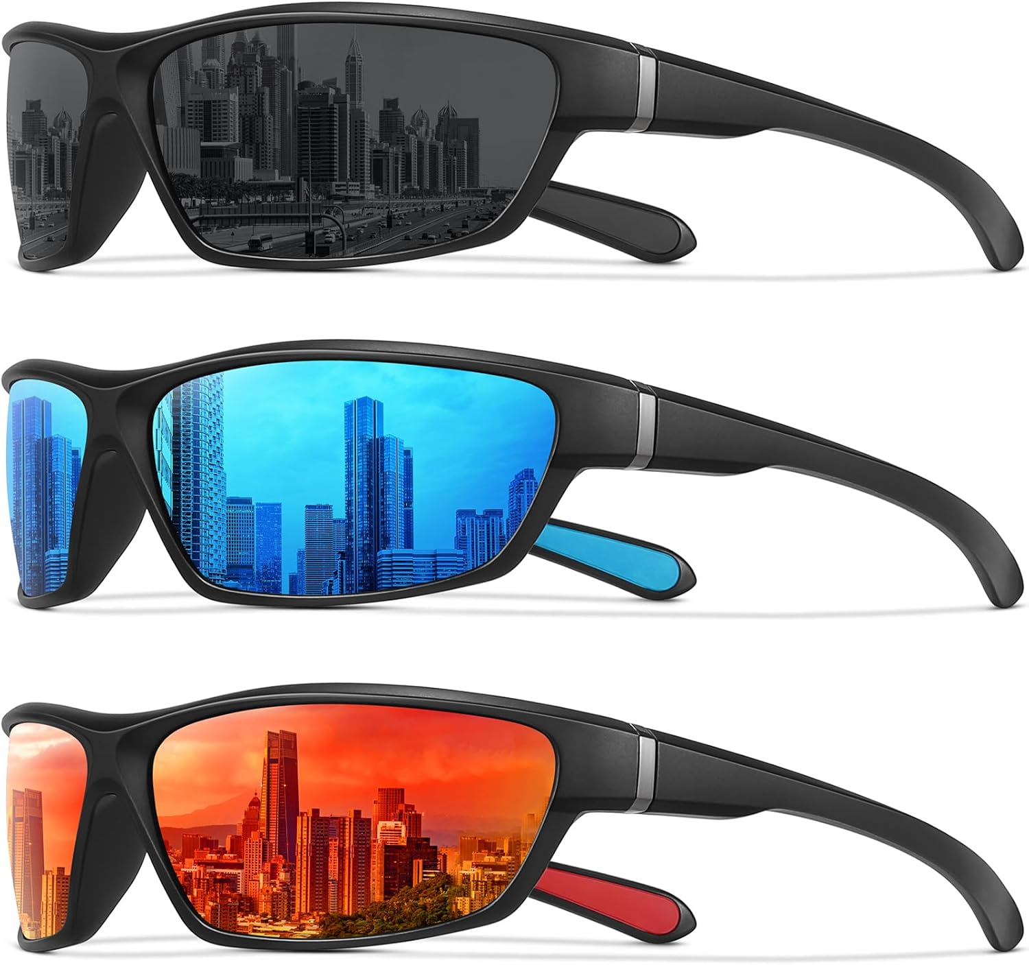 Поляризованные спортивные солнцезащитные очки MEETSUN для мужчин и женщин, облегающие, для вождения, езды на велосипеде, гольфа, рыбалки, защита UV400, 3pack- Black+blue+red
Поляризованные спортивные солнцезащитные очки MEETSUN для мужчин и женщин, облегающие, для вождения, езды на велосипеде, гольфа, рыбалки, защита UV400, 3pack- Black+blue+red