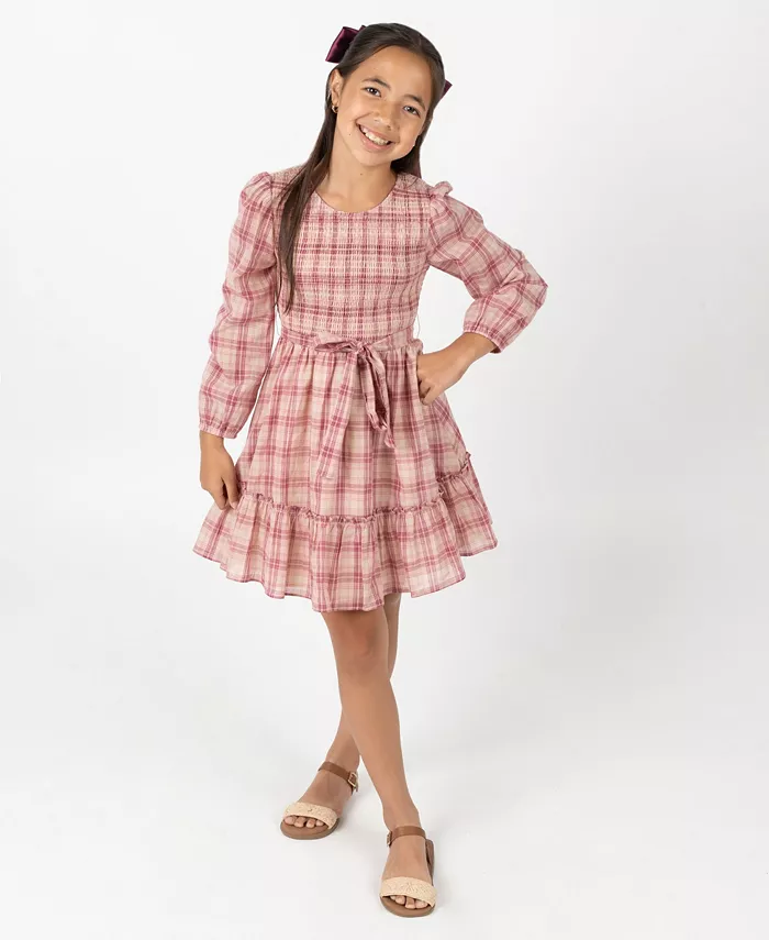 Платье в клетку для больших девочек с аксессуаром для волос Rare Editions
Платье в клетку для больших девочек с аксессуаром для волос Rare Editions