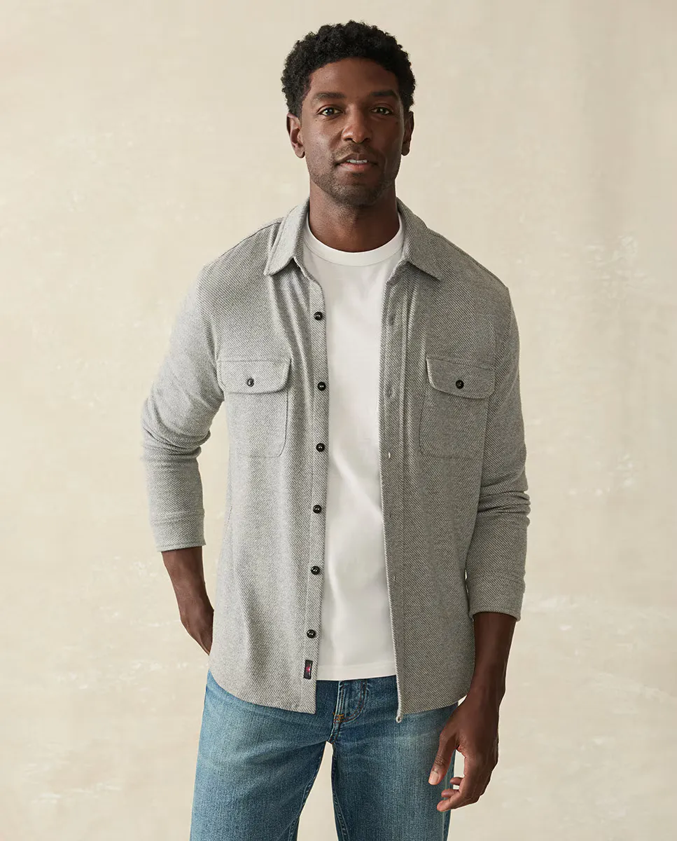 Мужская рубашка с эластичной и трикотажной текстурой Faherty, светло-серый
Мужская рубашка с эластичной и трикотажной текстурой Faherty, светло-серый