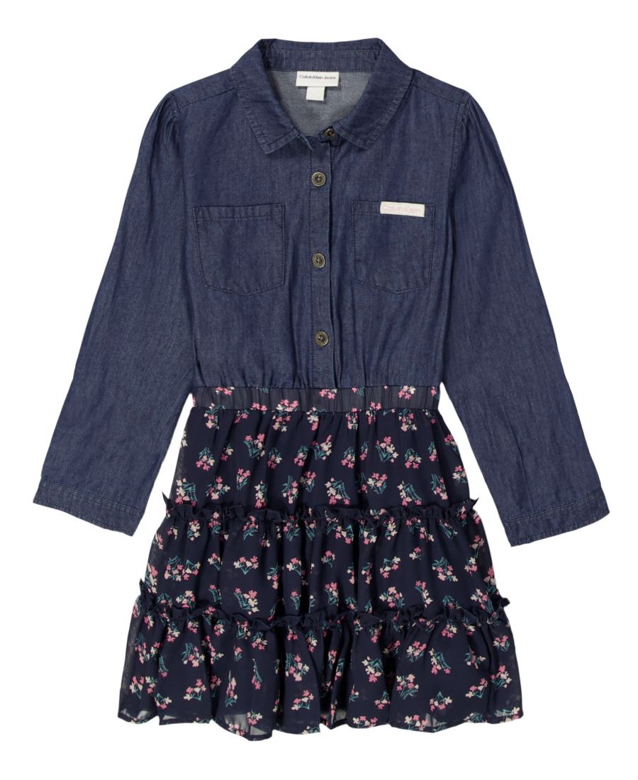 Платье-рубашка с длинными рукавами для девочек 4-6 лет Calvin Klein, Blue
Платье-рубашка с длинными рукавами для девочек 4-6 лет Calvin Klein, Blue