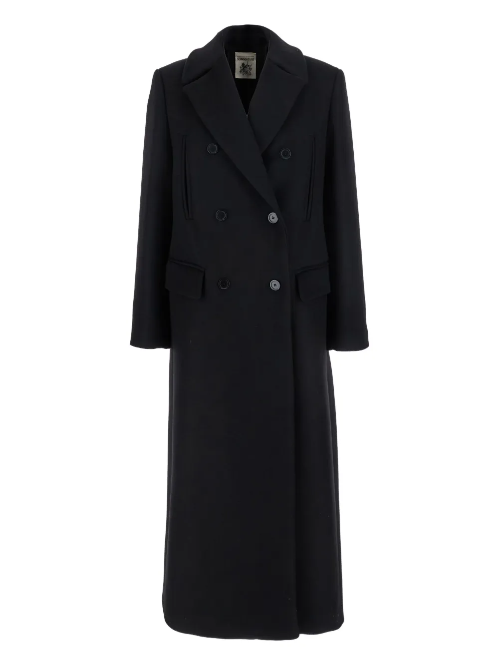 Двубортное шерстяное пальто Semicouture, черный
Двубортное шерстяное пальто Semicouture, черный