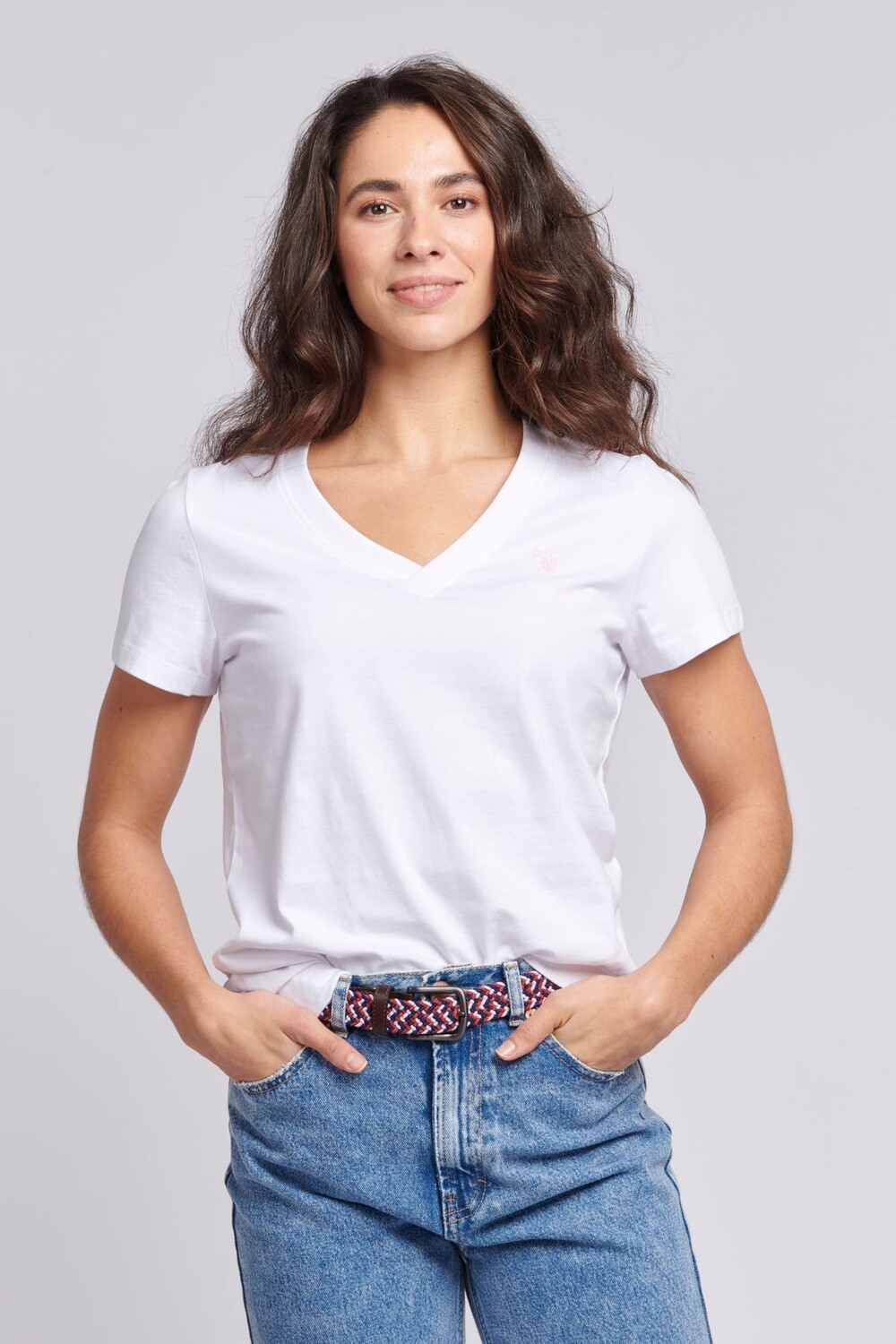 Женская футболка с v образным вырезом, стандартного кроя U.S. Polo Assn, белый
Женская футболка с v образным вырезом, стандартного кроя U.S. Polo Assn, белый