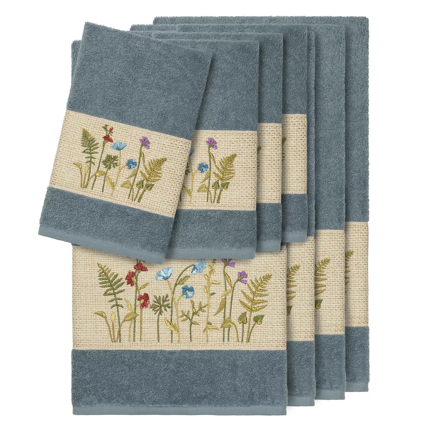Linum Home Textiles Набор украшенных банных полотенец Serenity из 8 предметов, голубой
Linum Home Textiles Набор украшенных банных полотенец Serenity из 8 предметов, голубой