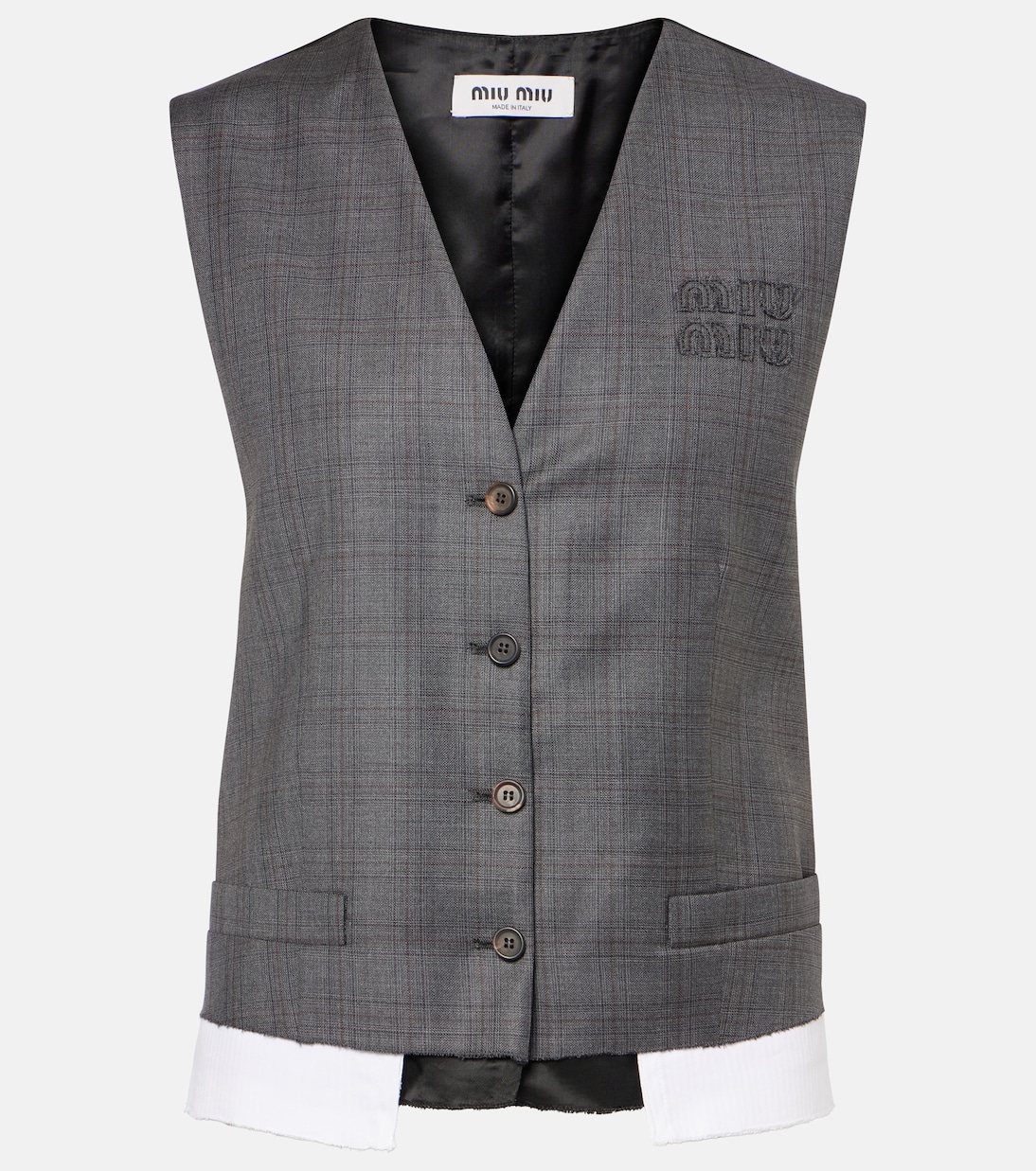 Жилет из натуральной шерсти Miu Miu, Ardesia
Жилет из натуральной шерсти Miu Miu, Ardesia