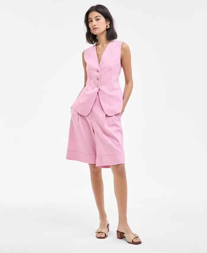 Женский жилет и шорты с V-образным вырезом BOSS Orange, розовый
Женский жилет и шорты с V-образным вырезом BOSS Orange, розовый