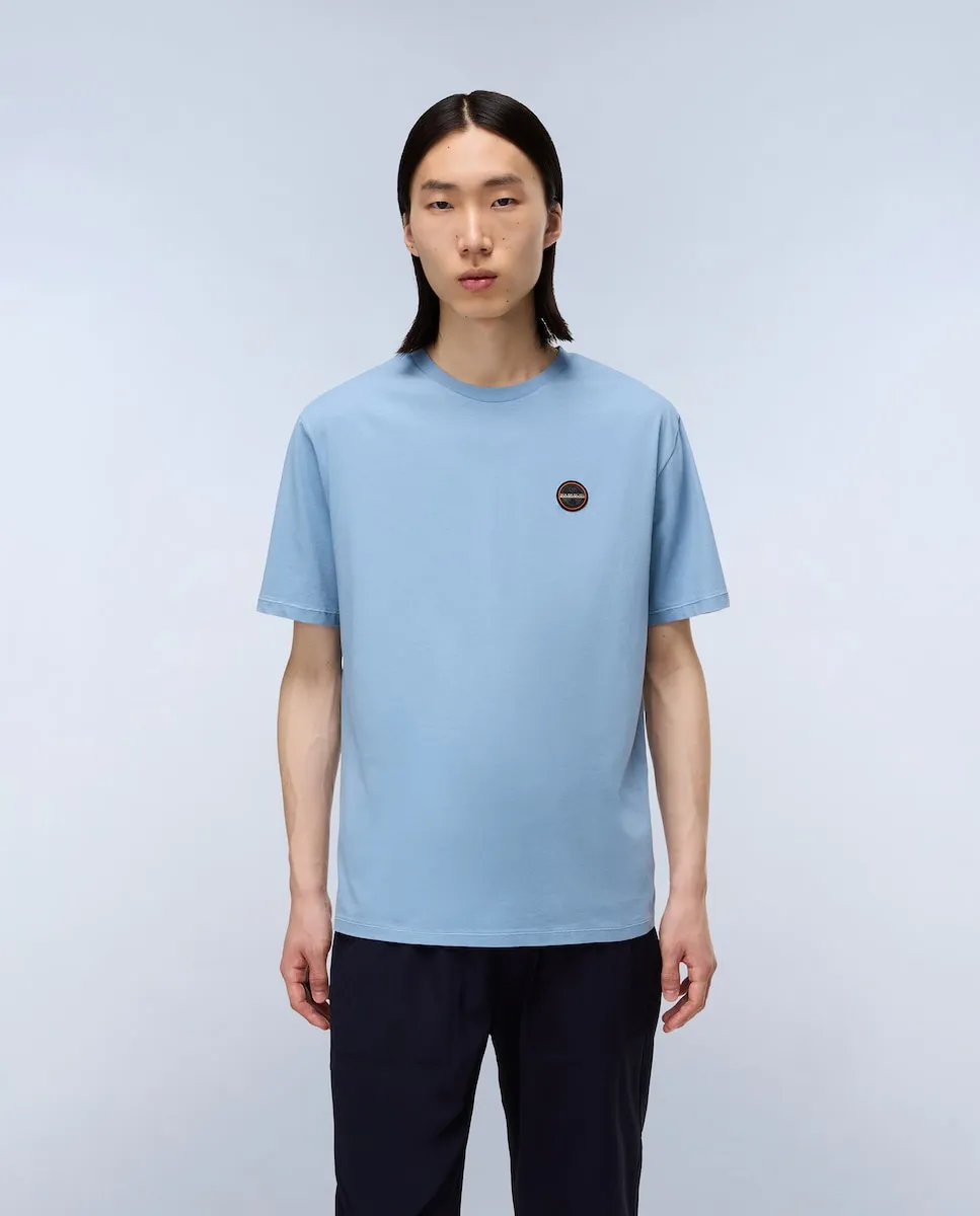 Мужская футболка темно-синего цвета с короткими рукавами Napapijri
Мужская футболка темно-синего цвета с короткими рукавами Napapijri