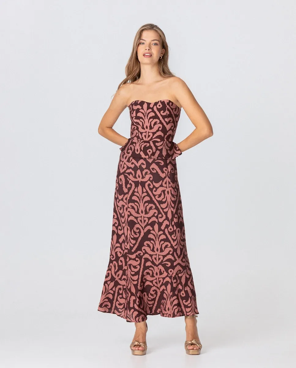 Длинная юбка с принтом и оборкой Noon, розовый/черный
Длинная юбка с принтом и оборкой Noon, розовый/черный