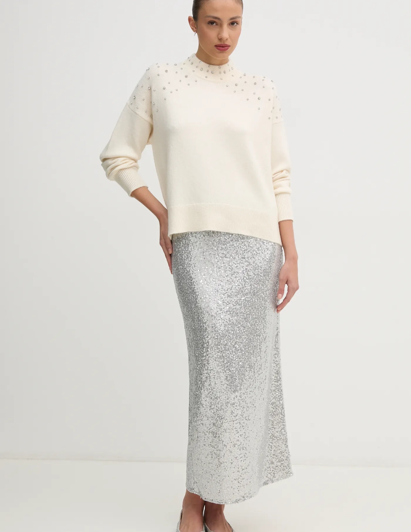 Юбка United Colors of Benetton, серебряный
Юбка United Colors of Benetton, серебряный