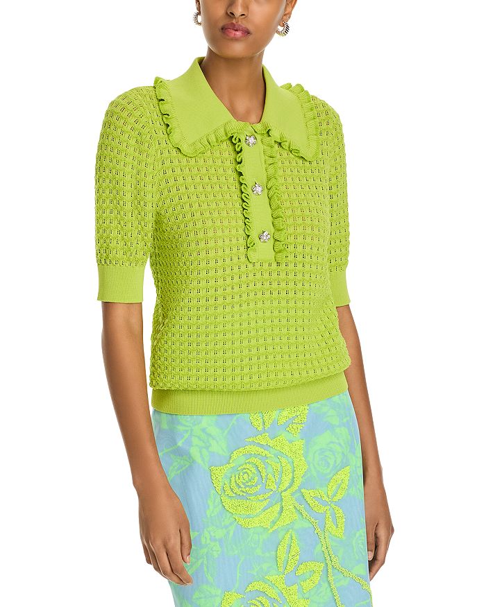 Топ-поло с оборками Essentiel Antwerp, зеленый
Топ-поло с оборками Essentiel Antwerp, зеленый