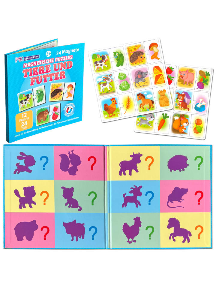 Магнитные пазлы «Животные и еда», 2 части, для детей 2 лет
Магнитные пазлы «Животные и еда», 2 части, для детей 2 лет