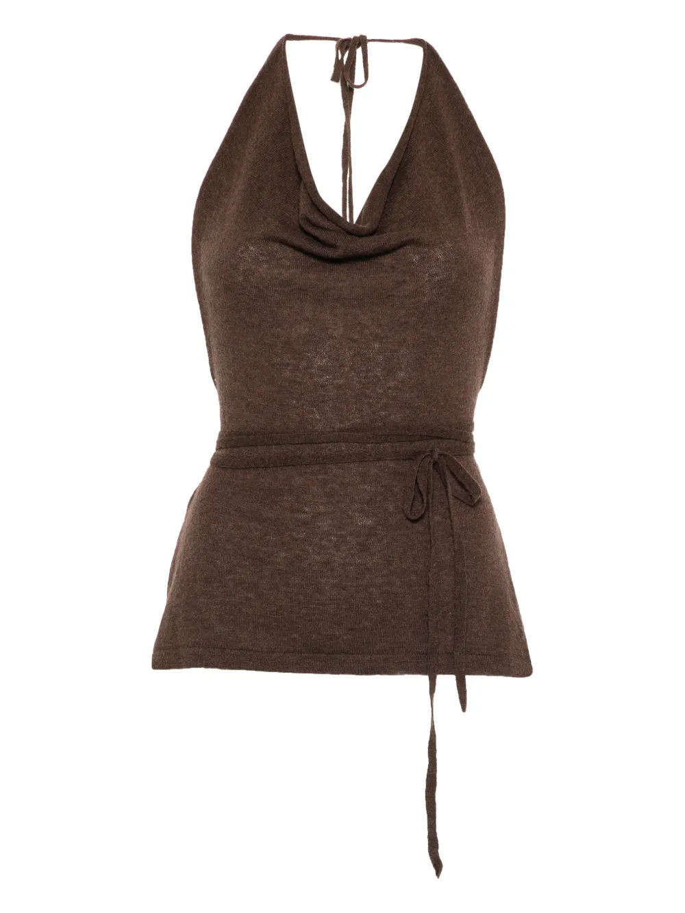 Топ с воротником-хомутом и завязками Cordera, коричневый
Топ с воротником-хомутом и завязками Cordera, коричневый