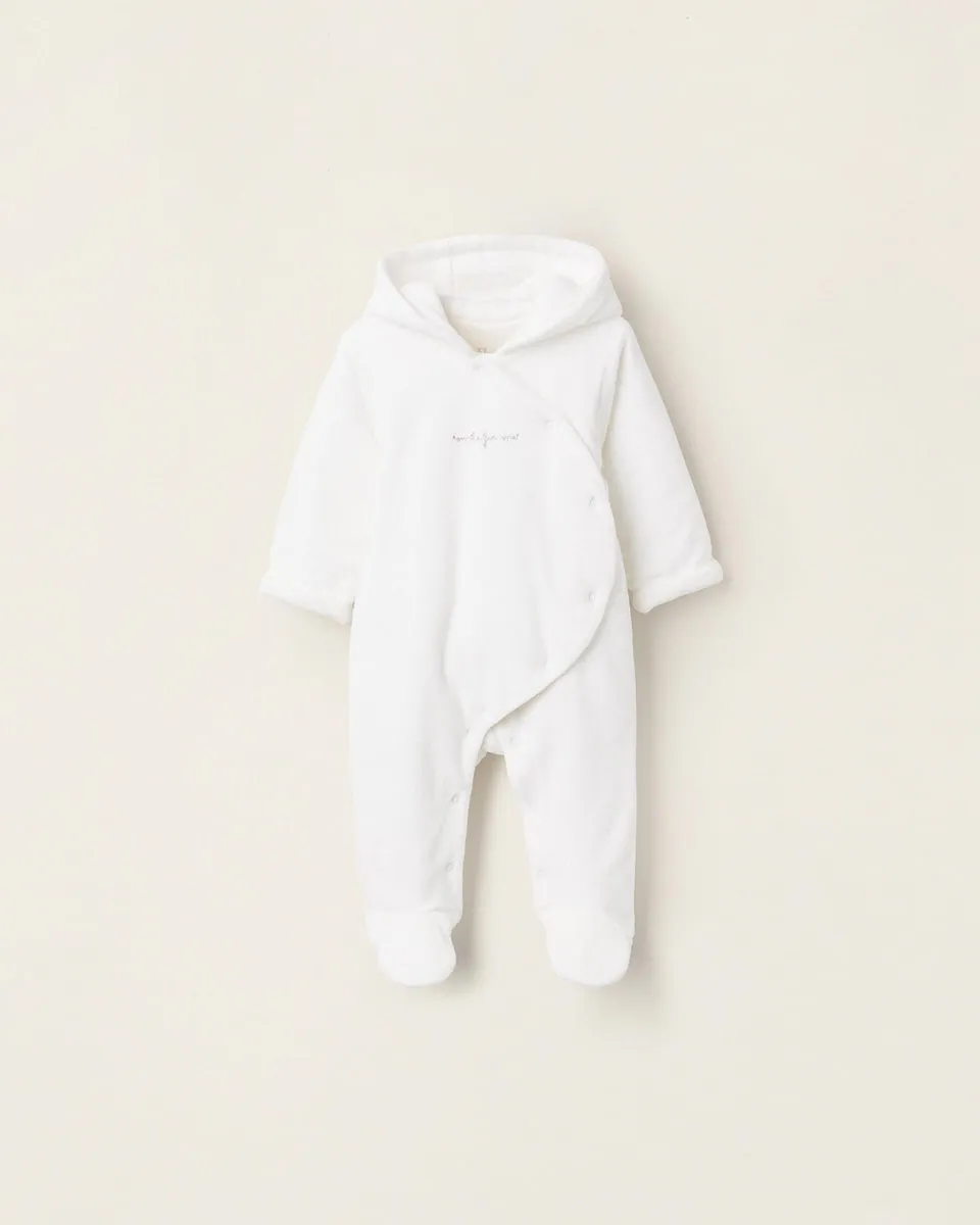 Стеганый велюровый комбинезон для маленького мальчика Zippy, белый
Стеганый велюровый комбинезон для маленького мальчика Zippy, белый