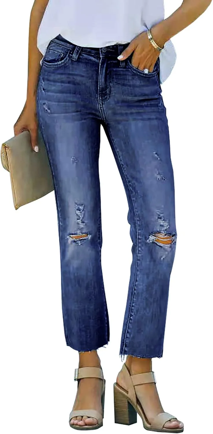 Necooer женские джинсы клеш с классическим кроем и рваным краем
Necooer женские джинсы клеш с классическим кроем и рваным краем