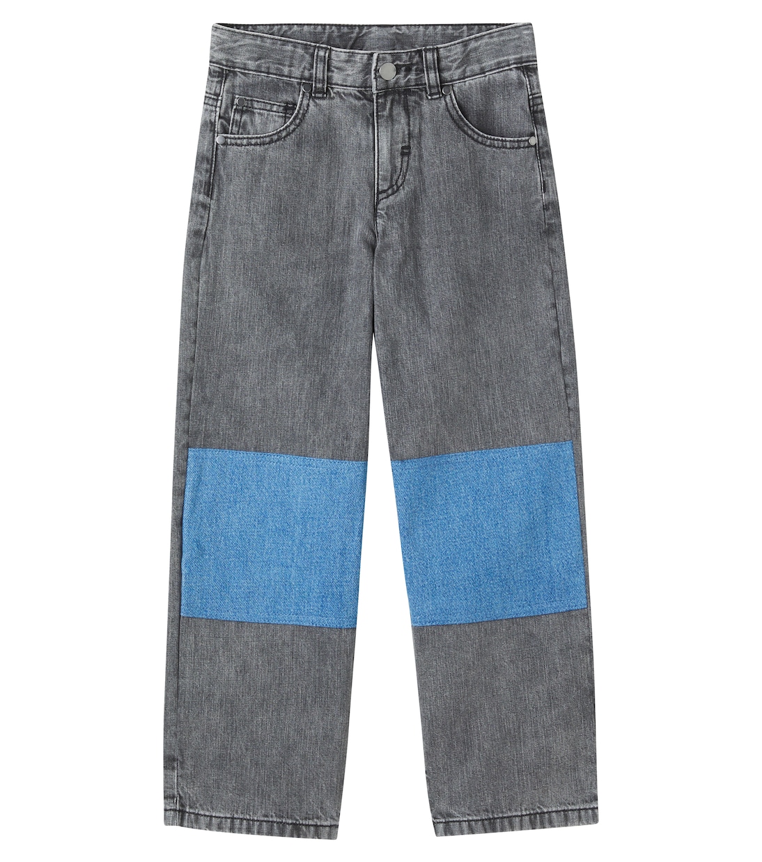 Прямые джинсы в стиле пэчворк Stella McCartney Kids, Nero Lavato
Прямые джинсы в стиле пэчворк Stella McCartney Kids, Nero Lavato