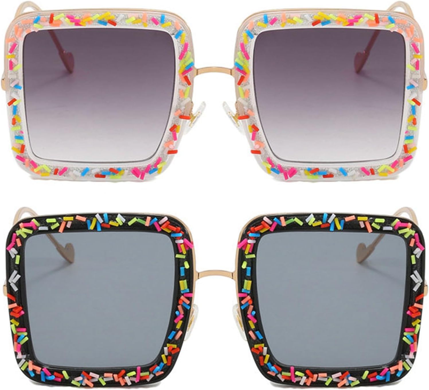 Willochra Square, солнцезащитные очки для вечеринок с кристаллами конфетных цветов, модные женские солнцезащитные очки с бриллиантами, женские фестивальные очки, 2pcs-black&white
Willochra Square, солнцезащитные очки для вечеринок с кристаллами конфетных цветов, модные женские солнцезащитные очки с бриллиантами, женские фестивальные очки, 2pcs-black&white