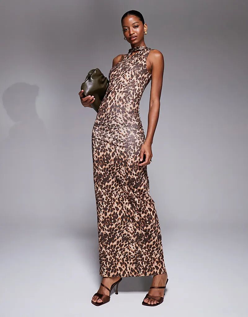 Коричневое платье миди New Look с леопардовым принтом и бантом на шее
Коричневое платье миди New Look с леопардовым принтом и бантом на шее