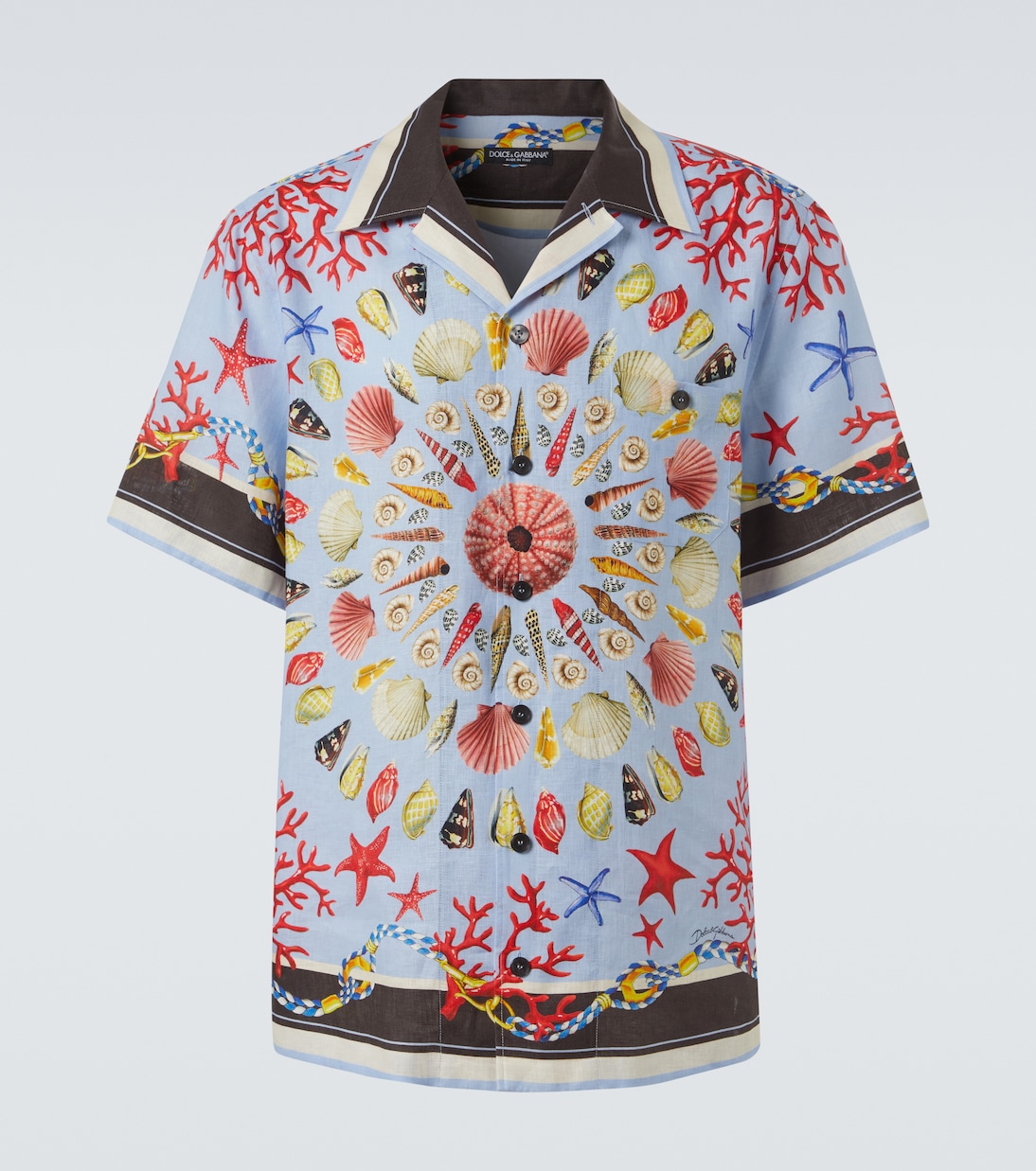 Льняная рубашка для боулинга с принтом Dolce&Gabbana, Conchiglie F.Avio
Льняная рубашка для боулинга с принтом Dolce&Gabbana, Conchiglie F.Avio