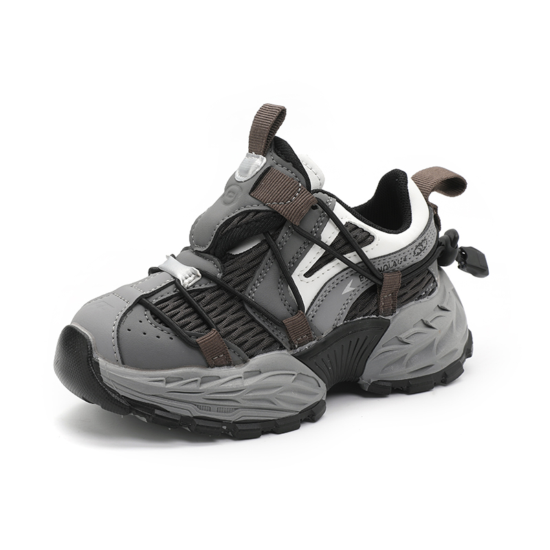 Нескользящие, износостойкие, дышащие низкие повседневные кроссовки для детей Wooden Rabbit, серый 
Нескользящие, износостойкие, дышащие низкие повседневные кроссовки для детей Wooden Rabbit, серый