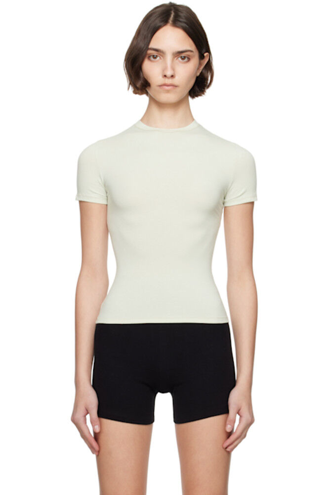 Футболка из хлопкового джерси зеленого цвета SKIMS
Футболка из хлопкового джерси зеленого цвета SKIMS