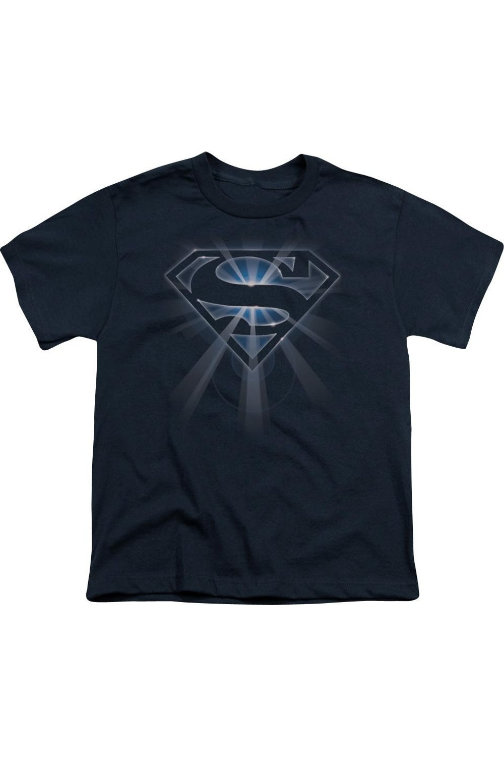 Футболка с подсвечивающимся щитом Супермена для детей Gildan, темно-синий 
Футболка с подсвечивающимся щитом Супермена для детей Gildan, темно-синий