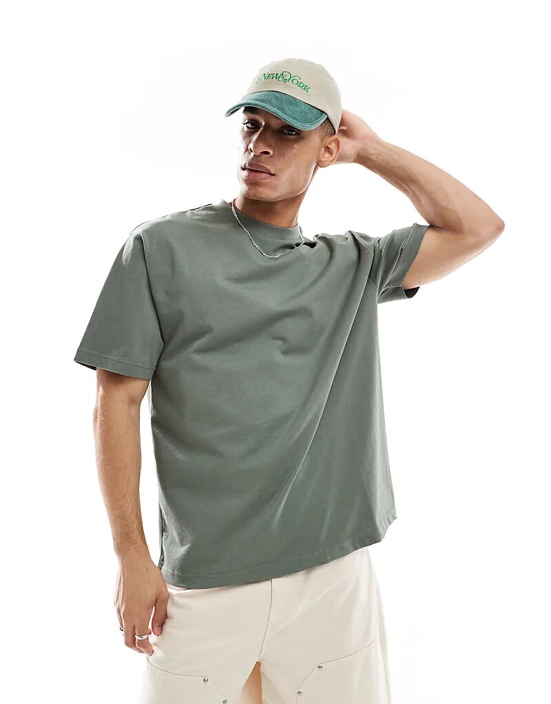 Плотная свободная футболка ASOS DESIGN цвета хаки
Плотная свободная футболка ASOS DESIGN цвета хаки