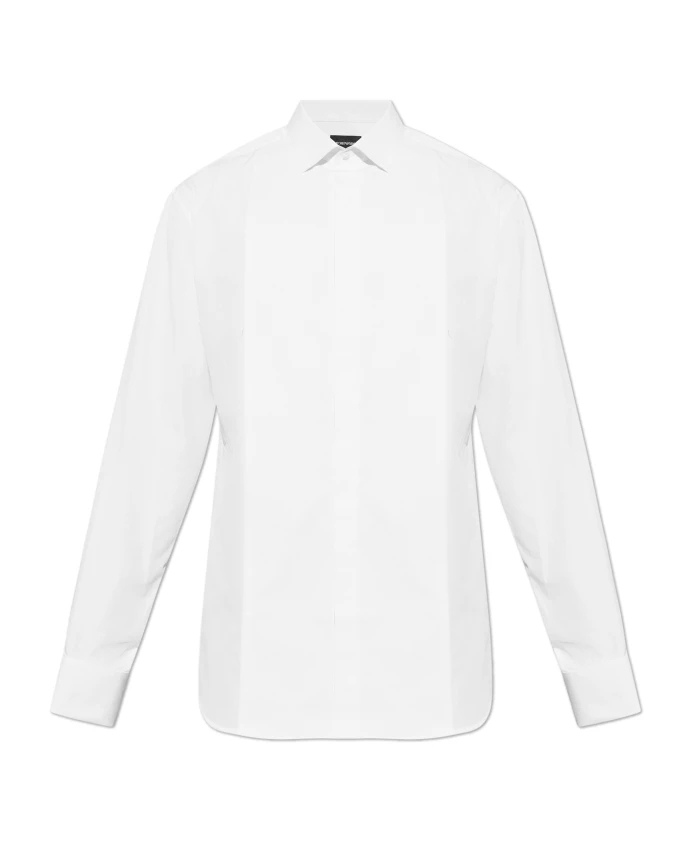 Хлопковая рубашка Emporio Armani, белый
Хлопковая рубашка Emporio Armani, белый