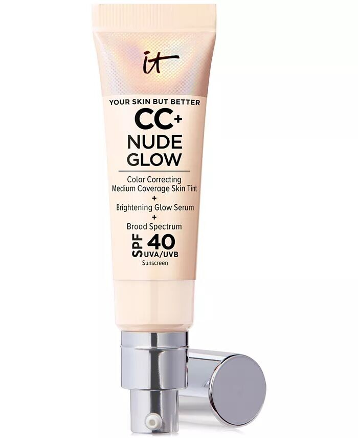 Легкая тональная основа CC+ Nude Glow + сыворотка для сияния SPF 40 It Cosmetics, цвет Fair Porcelain
Легкая тональная основа CC+ Nude Glow + сыворотка для сияния SPF 40 It Cosmetics, цвет Fair Porcelain