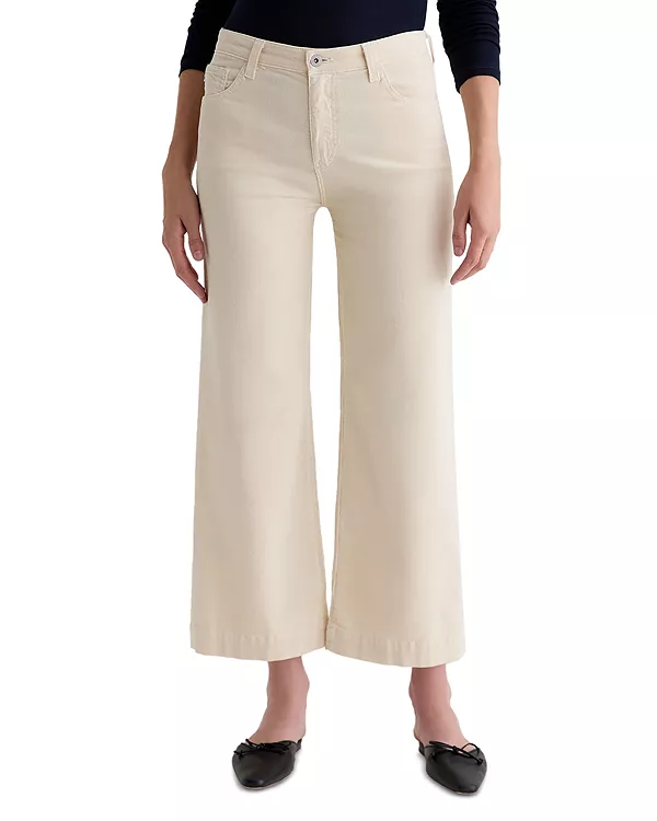 Укороченные вельветовые джинсы Saige с широкими штанинами, цвет опал. Ag, белый
Укороченные вельветовые джинсы Saige с широкими штанинами, цвет опал. Ag, белый