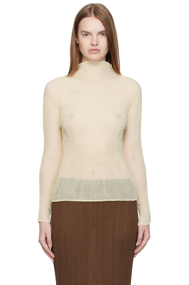 Issey Miyake Топ из шифона Off-White с перекрученными нитями (3 шт.)
Issey Miyake Топ из шифона Off-White с перекрученными нитями (3 шт.)