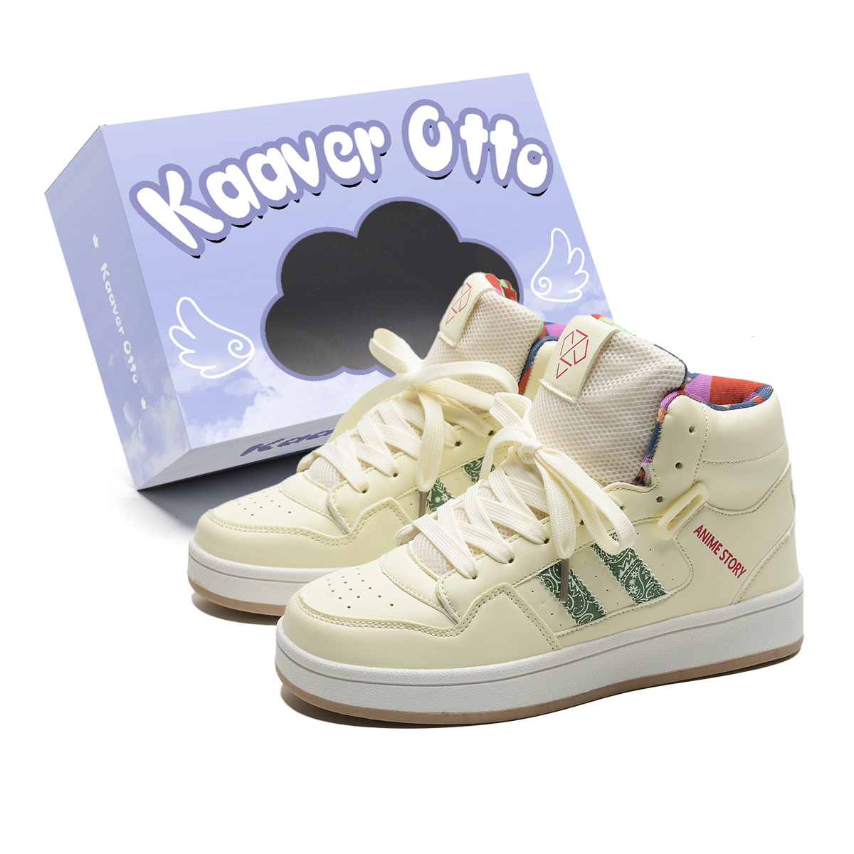 KAAVER OTTO Высокие скейтерские кроссовки унисекс градиент бело-голубые пейсли, цвет Paisley
KAAVER OTTO Высокие скейтерские кроссовки унисекс градиент бело-голубые пейсли, цвет Paisley