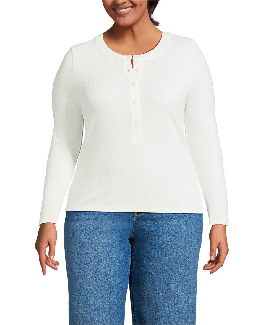 Футболка-поло с длинными рукавами и струящейся ребристой текстурой, облегающего кроя, больших размеров Lands' End, Ivory
Футболка-поло с длинными рукавами и струящейся ребристой текстурой, облегающего кроя, больших размеров Lands' End, Ivory