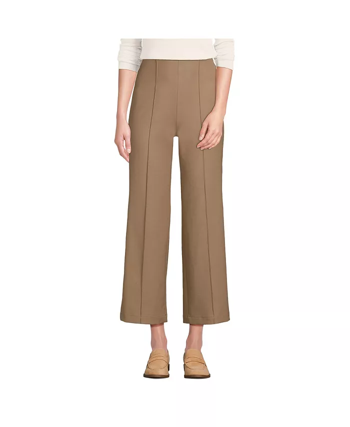 Женские би-стрейч-брюки с высокой талией и защипами, широкие укороченные брюки Lands' End, коричневый
Женские би-стрейч-брюки с высокой талией и защипами, широкие укороченные брюки Lands' End, коричневый