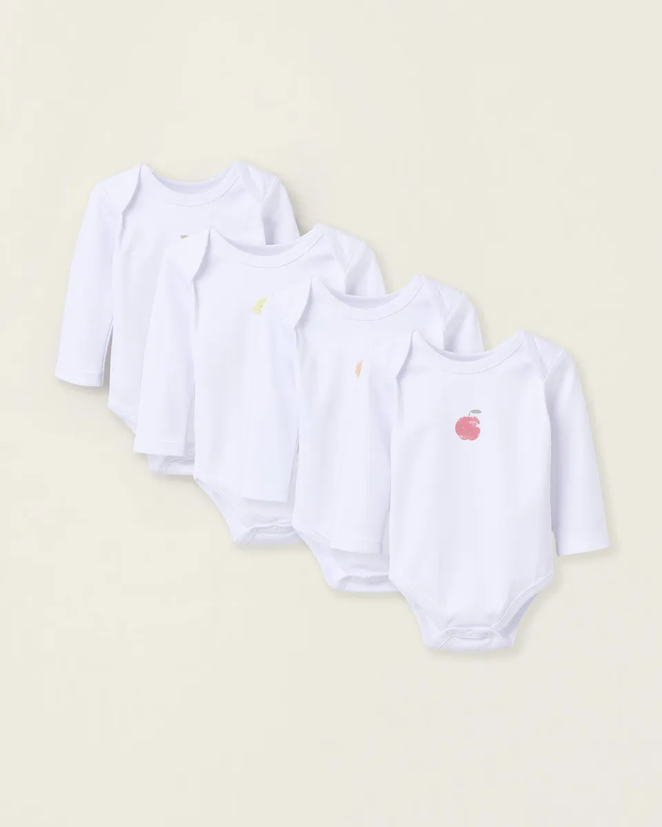 Набор из 4 боди для девочек 100% хлопок со скрещенными плечами Zippy, белый
Набор из 4 боди для девочек 100% хлопок со скрещенными плечами Zippy, белый