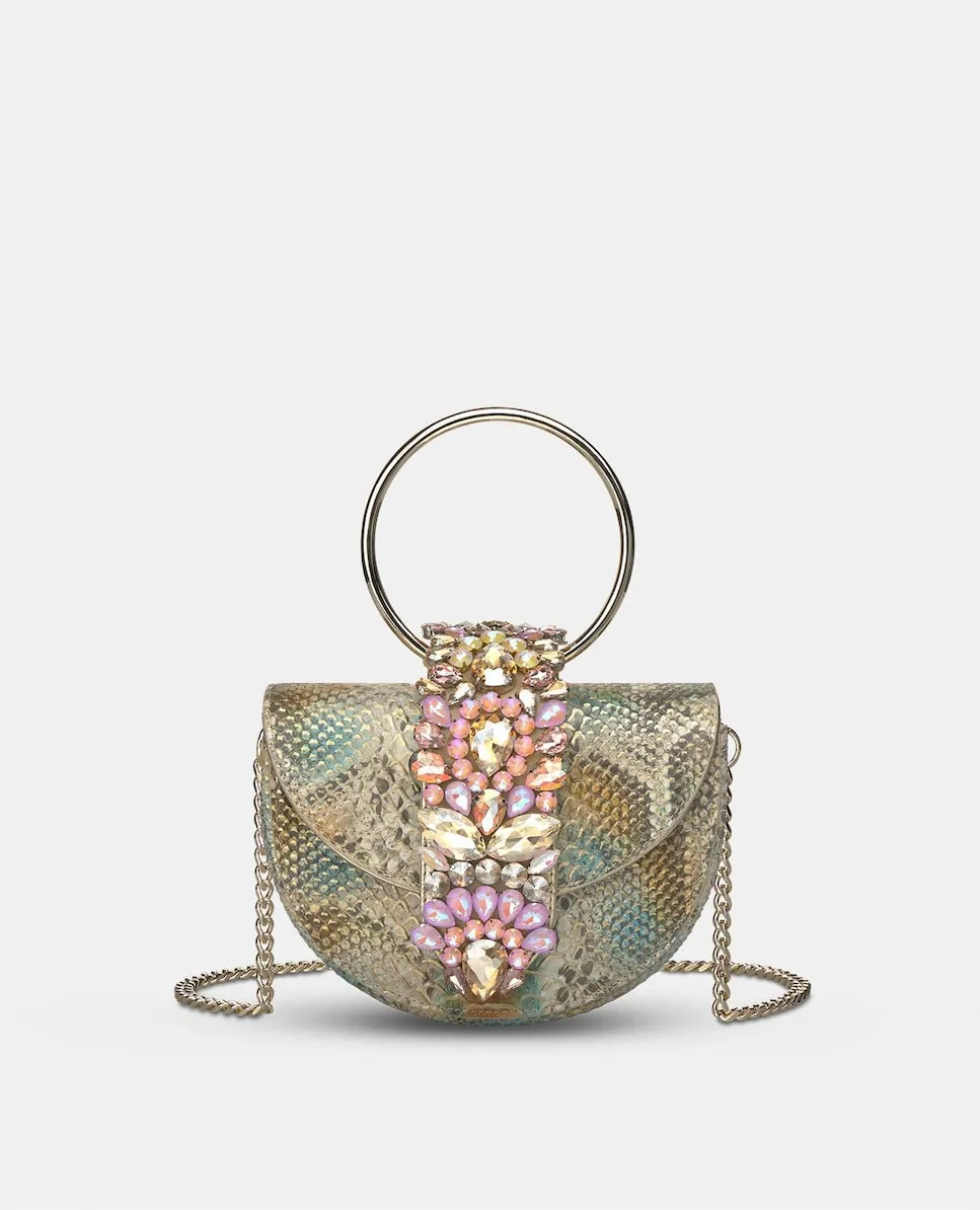 Сумка-полумесяц из кожи с отделкой из стразов, трансформирующаяся в сумку через плечо Alma En Pena, серо-коричневый
Сумка-полумесяц из кожи с отделкой из стразов, трансформирующаяся в сумку через плечо Alma En Pena, серо-коричневый