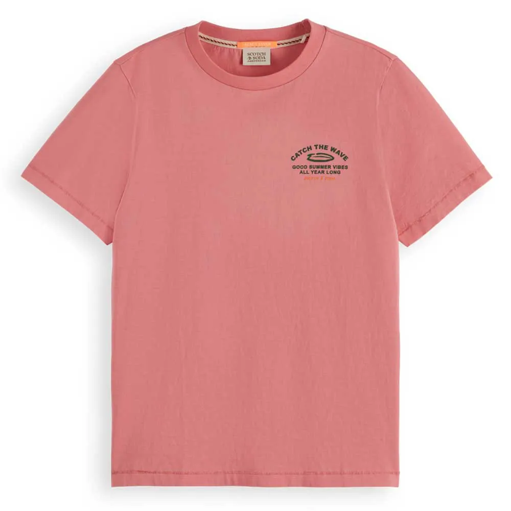 Футболка с коротким рукавом Scotch & Soda Chest Artwork, розовый 
Футболка с коротким рукавом Scotch & Soda Chest Artwork, розовый