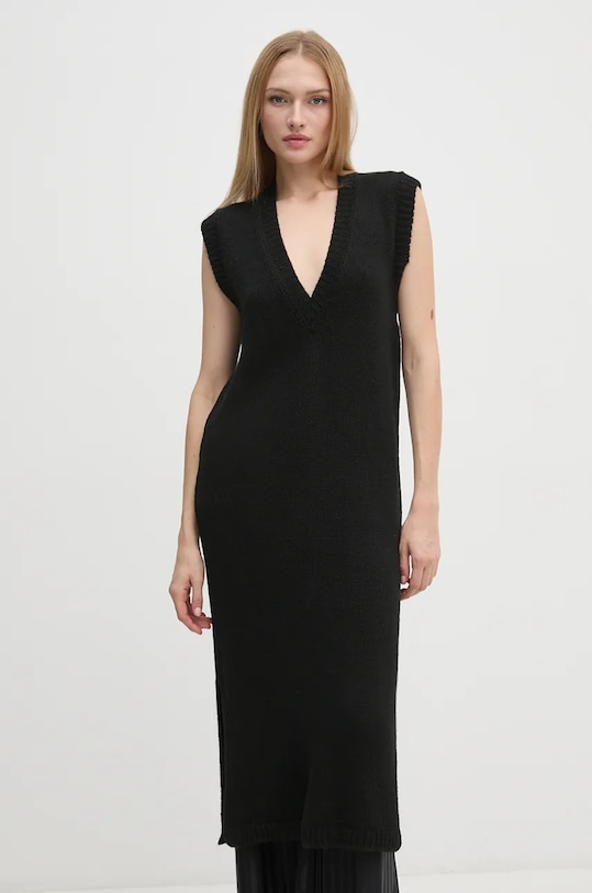 Платье с добавлением шерсти Sisley, черный 
Платье с добавлением шерсти Sisley, черный