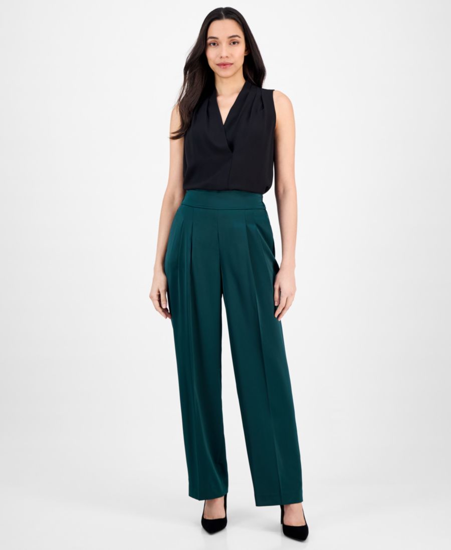 Женские брюки с высокой посадкой и складками спереди, размеры P/XXS-XXL Anne Klein, Pine Forest
Женские брюки с высокой посадкой и складками спереди, размеры P/XXS-XXL Anne Klein, Pine Forest