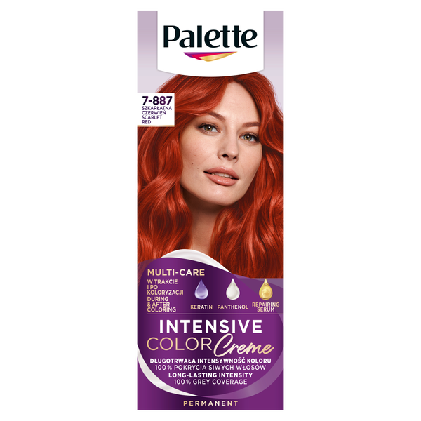 Крем-краска для волос 7-887 (rv6) алый красный, 1 упаковка. Palette Intensive color creme, цвет 7-887 szkarłatna czerwień
Крем-краска для волос 7-887 (rv6) алый красный, 1 упаковка. Palette Intensive color creme, цвет 7-887 szkarłatna czerwień