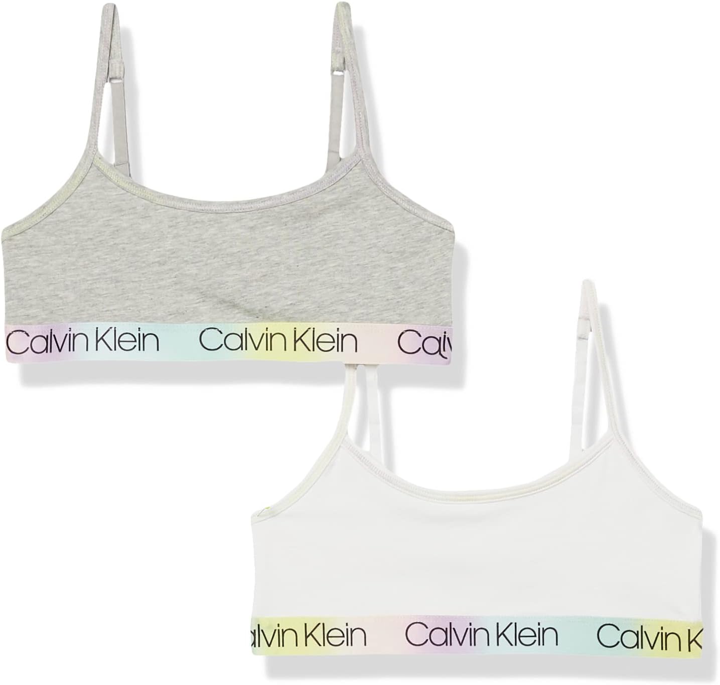 Набор из 2 бюстгальтеров для тренировок Calvin Klein Girls Modern Training Bra, White/Heather Grey Rainbow
Набор из 2 бюстгальтеров для тренировок Calvin Klein Girls Modern Training Bra, White/Heather Grey Rainbow